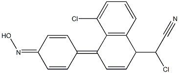 2-(2,5-dichloro-4-hydroxyiminocyclohexa-2,5-dienyliden)-2-(1-naphthyl)aceto nitrile Struktur