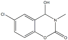 6-chloro-4-hydroxy-3-methyl-3,4-dihydro-2H-1,3-benzoxazin-2-one,,结构式