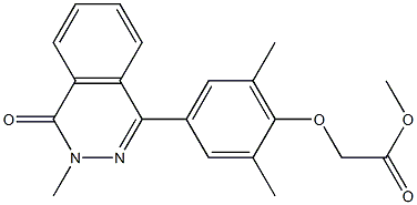 methyl 2-[2,6-dimethyl-4-(3-methyl-4-oxo-3,4-dihydrophthalazin-1-yl)phenoxy]acetate 结构式