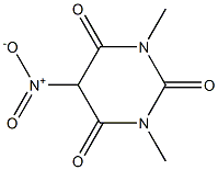 1,3-dimethyl-5-nitrohexahydropyrimidine-2,4,6-trione Struktur