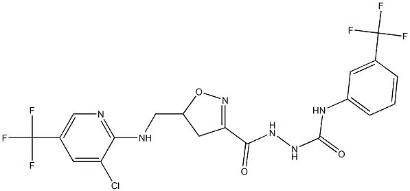  2-{[5-({[3-chloro-5-(trifluoromethyl)-2-pyridinyl]amino}methyl)-4,5-dihydro-3-isoxazolyl]carbonyl}-N-[3-(trifluoromethyl)phenyl]-1-hydrazinecarboxamid