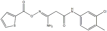 N1-(3-chloro-4-methylphenyl)-3-amino-3-{[(2-thienylcarbonyl)oxy]imino}propanamide Structure