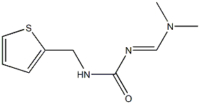 N-[(dimethylamino)methylidene]-N'-(2-thienylmethyl)urea,,结构式