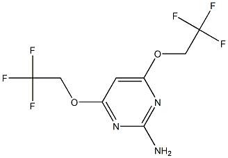 4,6-di(2,2,2-trifluoroethoxy)pyrimidin-2-amine 化学構造式