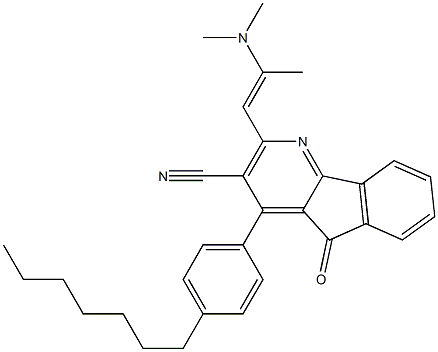2-[(E)-2-(dimethylamino)-1-propenyl]-4-(4-heptylphenyl)-5-oxo-5H-indeno[1,2-b]pyridine-3-carbonitrile|