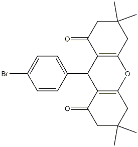 9-(4-bromophenyl)-3,3,6,6-tetramethyl-2,3,4,5,6,7,8,9-octahydro-1H-xanthene-1,8-dione Structure