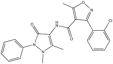 3-(2-chlorophenyl)-N-(1,5-dimethyl-3-oxo-2-phenyl-2,3-dihydro-1H-pyrazol-4-yl)-5-methyl-4-isoxazolecarboxamide