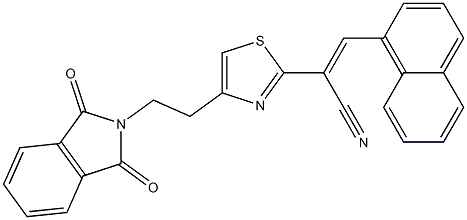 (E)-2-{4-[2-(1,3-dioxo-1,3-dihydro-2H-isoindol-2-yl)ethyl]-1,3-thiazol-2-yl}-3-(1-naphthyl)-2-propenenitrile