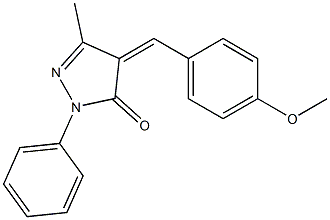 4-(4-methoxybenzylidene)-3-methyl-1-phenyl-4,5-dihydro-1H-pyrazol-5-one Structure