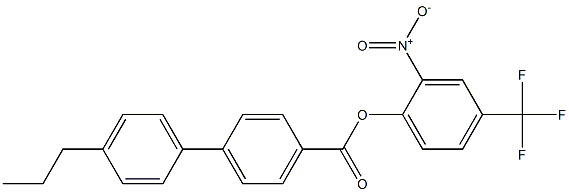 2-nitro-4-(trifluoromethyl)phenyl 4'-propyl[1,1'-biphenyl]-4-carboxylate Structure