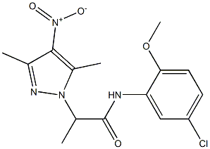 N-(5-chloro-2-methoxyphenyl)-2-(3,5-dimethyl-4-nitro-1H-pyrazol-1-yl)propanamide|