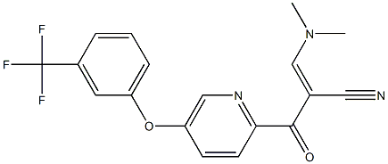 (E)-3-(dimethylamino)-2-({5-[3-(trifluoromethyl)phenoxy]-2-pyridinyl}carbonyl)-2-propenenitrile