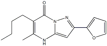 6-butyl-2-(2-furyl)-5-methyl-4,7-dihydropyrazolo[1,5-a]pyrimidin-7-one,,结构式