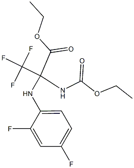 ethyl 2-(2,4-difluoroanilino)-2-[(ethoxycarbonyl)amino]-3,3,3-trifluoropropanoate Structure