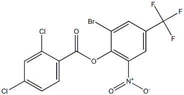 2-bromo-6-nitro-4-(trifluoromethyl)phenyl 2,4-dichlorobenzoate,,结构式