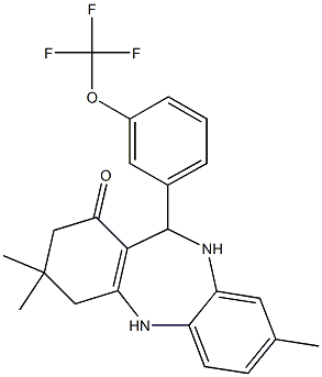 3,3,8-trimethyl-11-[3-(trifluoromethoxy)phenyl]-2,3,4,5,10,11-hexahydro-1H-dibenzo[b,e][1,4]diazepin-1-one