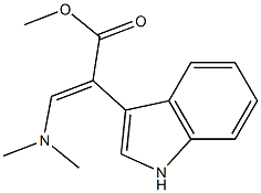 methyl 3-(dimethylamino)-2-(1H-indol-3-yl)acrylate,,结构式
