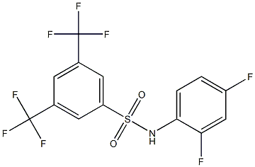 N1-(2,4-difluorophenyl)-3,5-di(trifluoromethyl)benzene-1-sulfonamide Structure