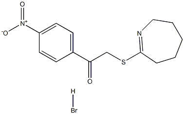 1-(4-nitrophenyl)-2-(3,4,5,6-tetrahydro-2H-azepin-7-ylthio)ethan-1-one hydrobromide 结构式