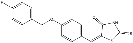 5-{4-[(4-fluorobenzyl)oxy]benzylidene}-2-thioxo-1,3-thiazolan-4-one Structure