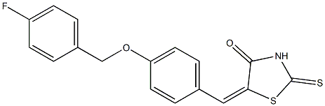  5-{4-[(4-fluorobenzyl)oxy]benzylidene}-2-thioxo-1,3-thiazolan-4-one