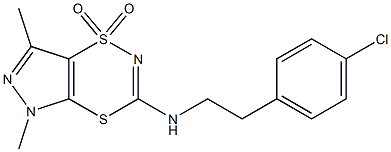 3-[(4-chlorophenethyl)amino]-5,7-dimethyl-1,5-dihydro-1lambda~6~-pyrazolo[3 ,4-e][1,4,2]dithiazine-1,1-dione