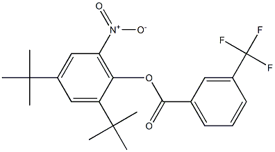 2,4-di(tert-butyl)-6-nitrophenyl 3-(trifluoromethyl)benzoate,,结构式