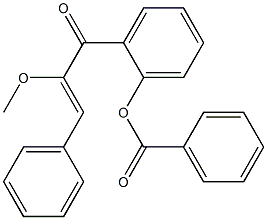 2-(2-methoxy-3-phenylacryloyl)phenyl benzoate,,结构式