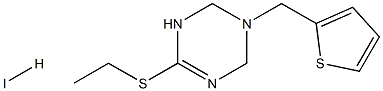 6-(ethylthio)-3-(2-thienylmethyl)-1,2,3,4-tetrahydro-1,3,5-triazine hydroiodide Structure