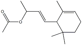 1-methyl-3-(2,6,6-trimethylcyclohex-2-enyl)allyl acetate Structure