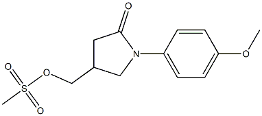 [1-(4-methoxyphenyl)-5-oxotetrahydro-1H-pyrrol-3-yl]methyl methanesulfonate Struktur