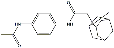 N-[4-(acetylamino)phenyl]-2-(2-methyl-2-adamantyl)acetamide Structure