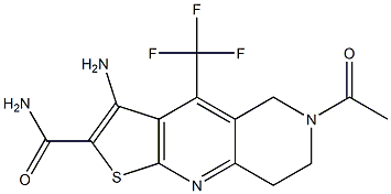 6-acetyl-3-amino-4-(trifluoromethyl)-5,6,7,8-tetrahydrothieno[2,3-b][1,6]naphthyridine-2-carboxamide