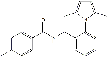 N-[2-(2,5-dimethyl-1H-pyrrol-1-yl)benzyl]-4-methylbenzenecarboxamide 结构式