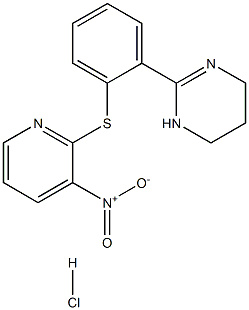 2-{2-[(3-nitro-2-pyridyl)thio]phenyl}-1,4,5,6-tetrahydropyrimidine hydrochloride,,结构式