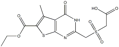 ({[6-(ethoxycarbonyl)-5-methyl-4-oxo-3,4-dihydrothieno[2,3-d]pyrimidin-2-yl]methyl}sulfonyl)acetic acid