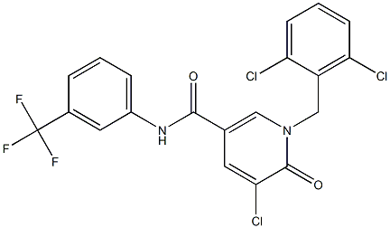  5-chloro-1-(2,6-dichlorobenzyl)-6-oxo-N-[3-(trifluoromethyl)phenyl]-1,6-dihydro-3-pyridinecarboxamide