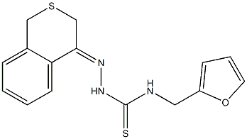 N1-(2-furylmethyl)-2-(3,4-dihydro-1H-2-benzothiin-4-yliden)hydrazine-1-carbothioamide Struktur