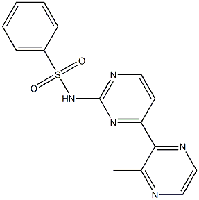 N1-[4-(3-methylpyrazin-2-yl)pyrimidin-2-yl]benzene-1-sulfonamide,,结构式