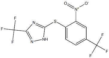 5-{[2-nitro-4-(trifluoromethyl)phenyl]thio}-3-(trifluoromethyl)-1H-1,2,4-triazole,,结构式