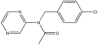 N-(4-chlorobenzyl)-N-(2-pyrazinyl)acetamide 结构式