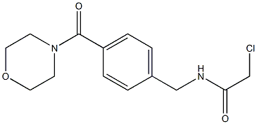2-chloro-N-[4-(morpholin-4-ylcarbonyl)benzyl]acetamide,,结构式