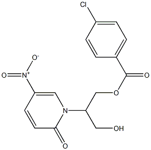 3-hydroxy-2-[5-nitro-2-oxo-1(2H)-pyridinyl]propyl 4-chlorobenzenecarboxylate Struktur