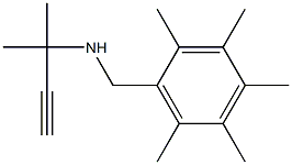 N2-(2,3,4,5,6-pentamethylbenzyl)-2-methylbut-3-yn-2-amine Structure