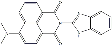 2-(1H-benzo[d]imidazol-2-yl)-6-(dimethylamino)-2,3-dihydro-1H-benzo[de]isoquinoline-1,3-dione 结构式