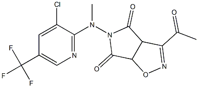 3-acetyl-5-[[3-chloro-5-(trifluoromethyl)-2-pyridinyl](methyl)amino]-3aH-pyrrolo[3,4-d]isoxazole-4,6(5H,6aH)-dione Structure