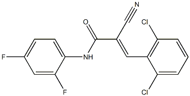 N1-(2,4-difluorophenyl)-2-cyano-3-(2,6-dichlorophenyl)acrylamide 结构式