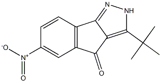 3-(tert-butyl)-6-nitroindeno[1,2-c]pyrazol-4(2H)-one Struktur