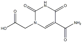 [5-(aminocarbonyl)-2,4-dioxo-3,4-dihydropyrimidin-1(2H)-yl]acetic acid Structure