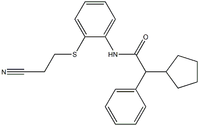 N1-{2-[(2-cyanoethyl)thio]phenyl}-2-cyclopentyl-2-phenylacetamide Structure